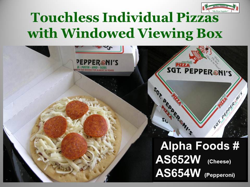 TOUCHLESS Alpha Pizza with Window Viewing Box